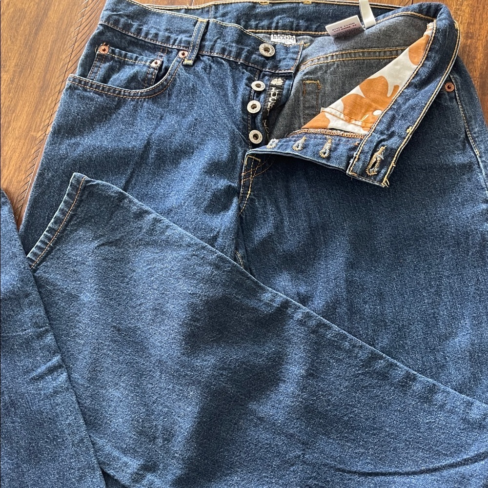 Vintage Lucky Brand Dungarees Easy Rider bootcut blue jeans 6/28 USA made Y2K